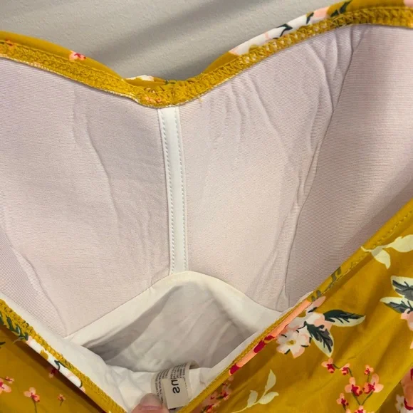 Simons Floral Mustard Swimsuit - Picture 4 of 8